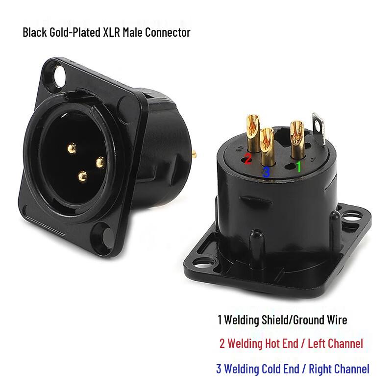 HUST Conference Audio/Video XLR Male Connector Module (CN Version)