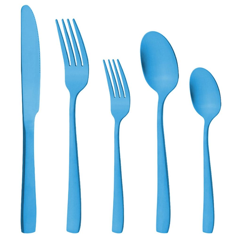 5Pcs Gold Matte Dinnerware Set Stainless Steel Cutlery Home Dessert Fork Spoon Knife Dinner Set Silverware Flatware Set