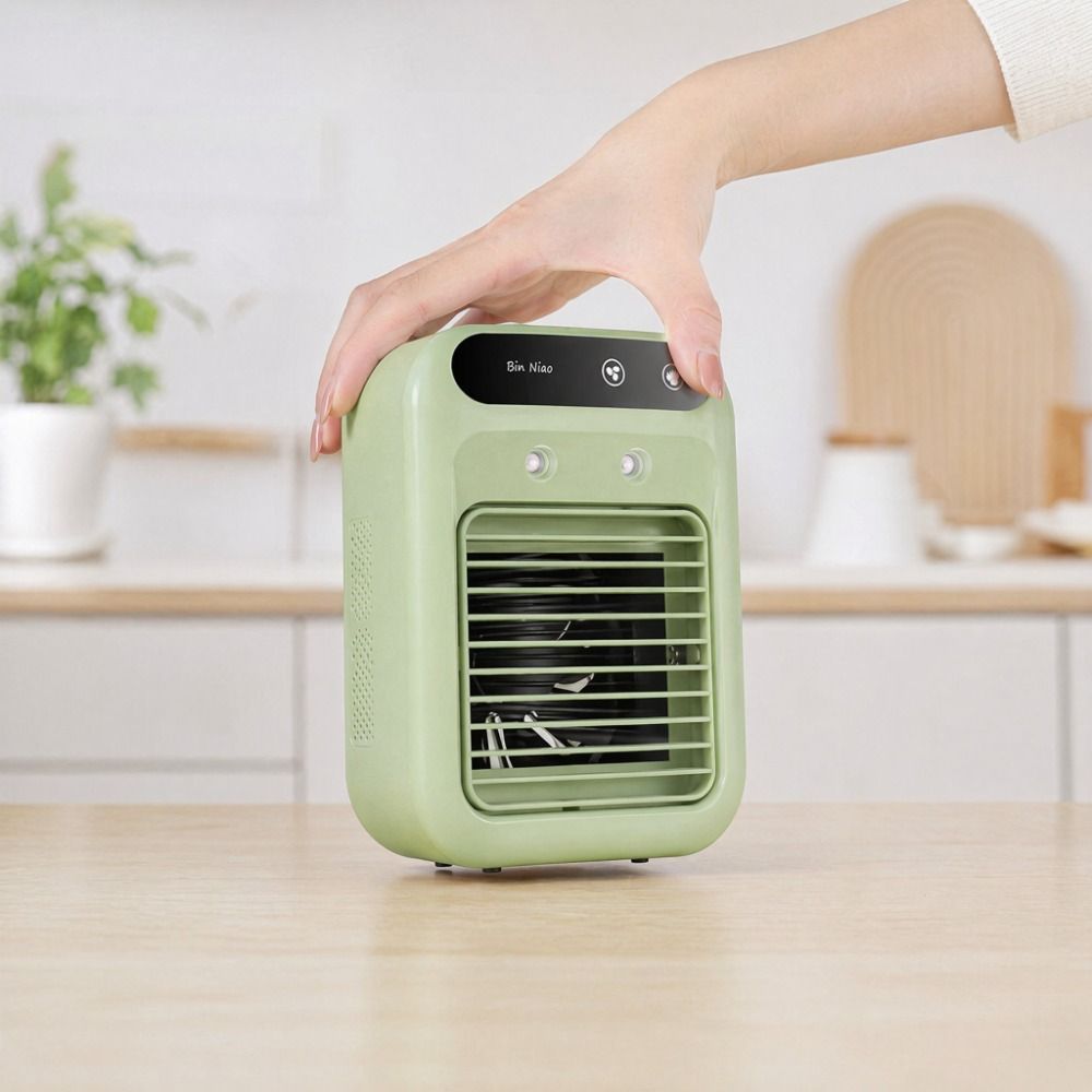 Dual Spray Portable Air Conditioner Ultrasonic Atomization Electric Fan USB Air Cooler  Desktop Use