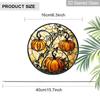 2D Vlak Glas-in-lood Herfst Pompoen Raamdecoratie, 6,3/7,87 Inch Kleurrijk Glasplaat met Ketting, Charmante Herfst Zonenvanger Huisdecoratie, Uniek