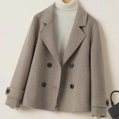 Manteau en Laine Cachemire Double Face pour Filles - Costume Tendance Printemps/Automne 2024