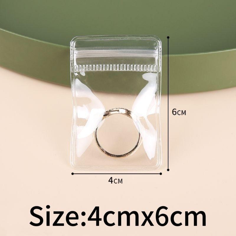 

Transparent PVC Storage Bag Jewelry Bracelet Bag Self-Sealing Anti-Oxidation Case for Beads and Accessories Jewelry Packaging 50pcs