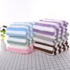 Microfibre Bath Towel, Household Large Size Towel, Striped Coral Velvet Bath Towel