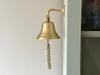 Vintage Solid Brass Ship Bell 4 Inch, Nautical Wall Hanging Decor, Marine Maritime Bell, Antique Coastal Home Accent, Rustic Boat Bell Gift