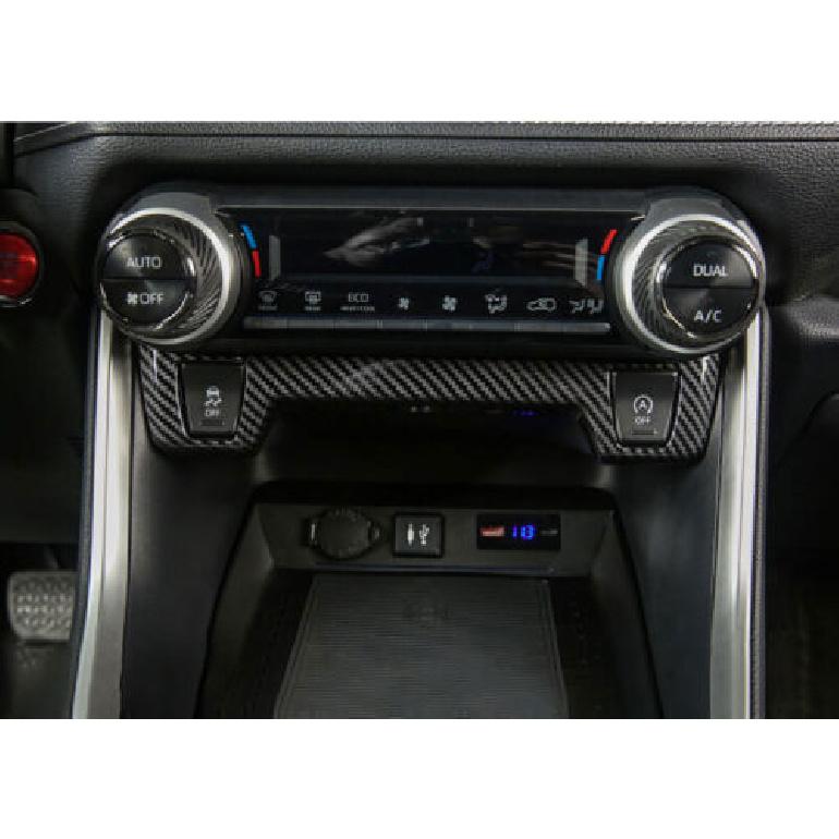 For Toyota RAV4 Carbon Fiber -23 GL Central Seat Heating Button Cover Trim