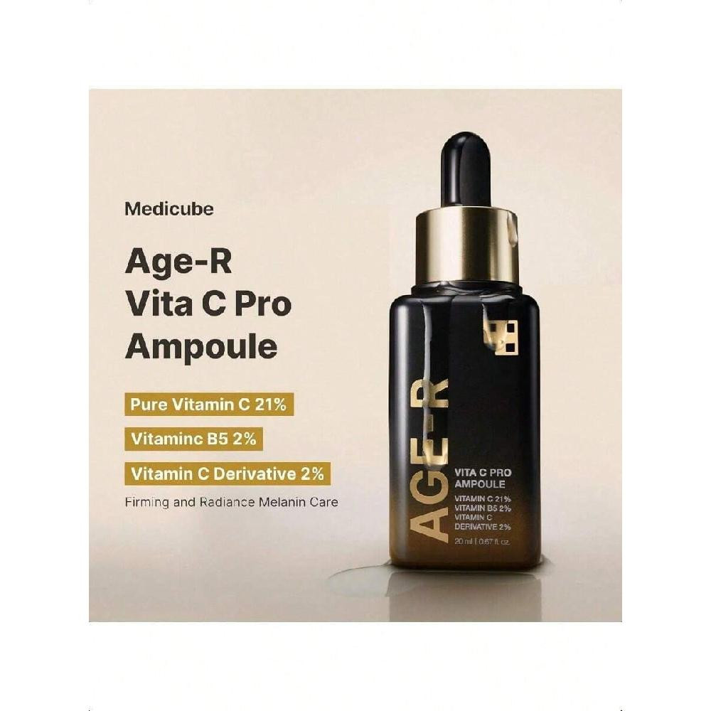 Medicube Age-R Vita C Pro Ampoule 20ml Vitamin C Serum For Pigmentation, Uneven Skin Tone, And Hydration