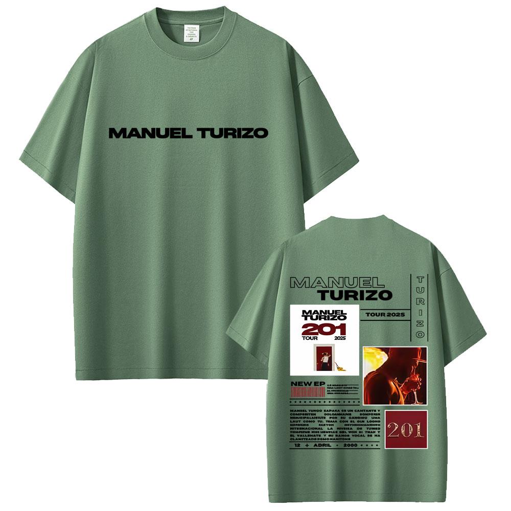 

Rapper Manuel Turizo 201 Tour 2025 Tshirt Men Women Hip Hop Fashion Pop Music Tshirts Mens Casual Cotton Vintage T Shirt Tops 4XL