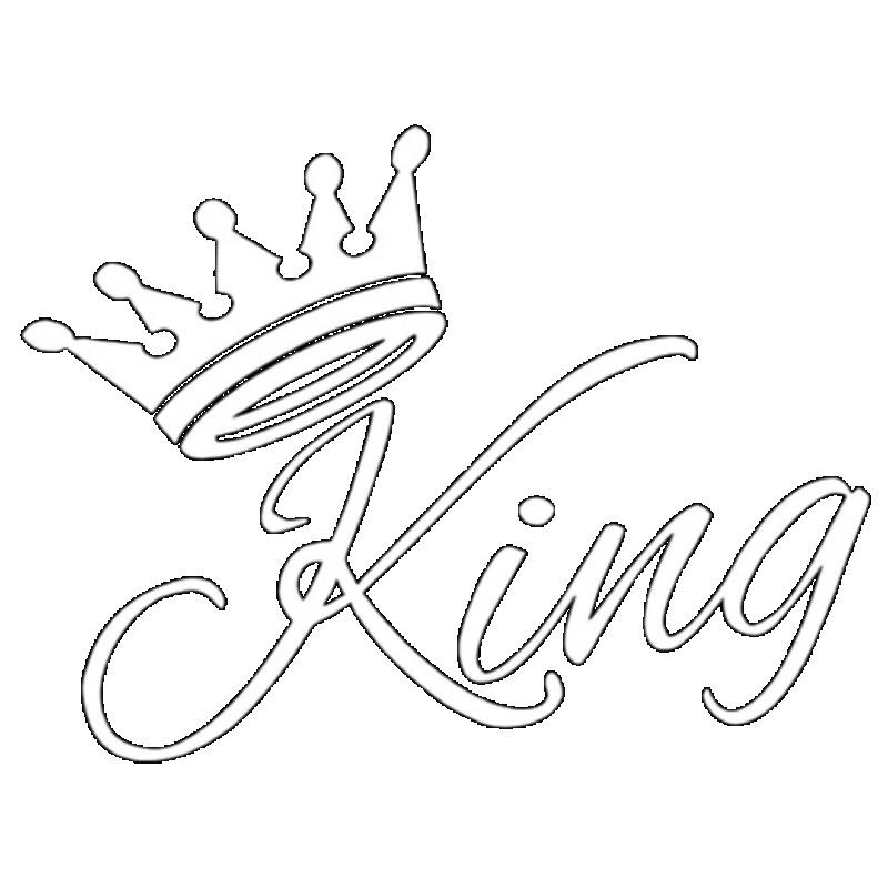 Black T Shirt with Crown and King Print for Casual Wear