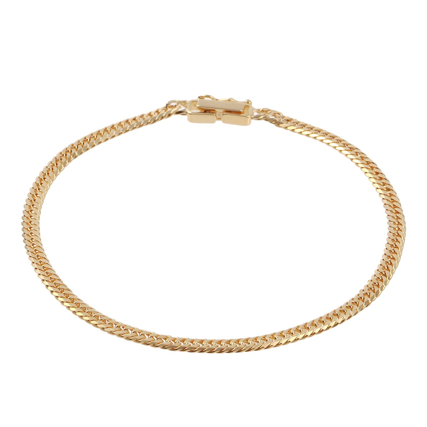 

K18 W Kihei Bracelet 5g 18cm Folded Metal Fittings Certified Made in Japan 18K Kihei [Fairy Kallet] 6-sided золотий