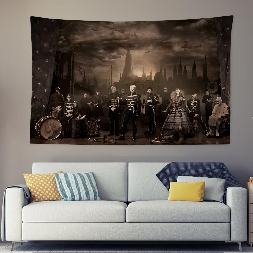 MMy Chemical RRomance Hippie Tapestry Wall Hanging Home Decor for Bedroom Dormitory Living Room Club Festival Holiday Party
