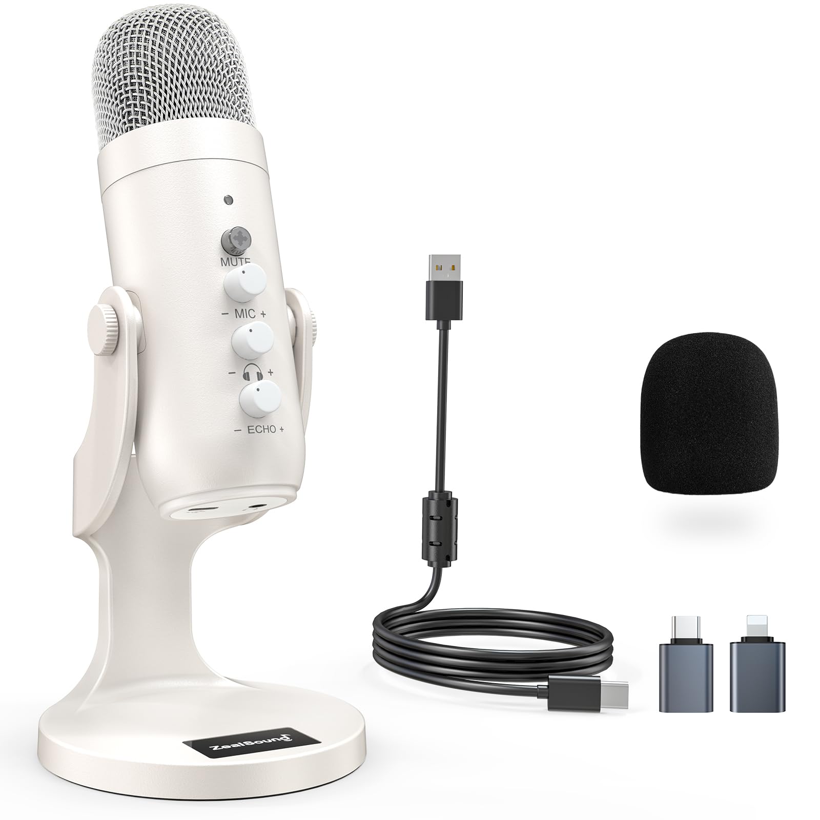 

ZealSound Condenser with Echo for Game Live Game and Live High Sound Stand Compatible with and Microphone, Unidirectional, Function, Conferences,