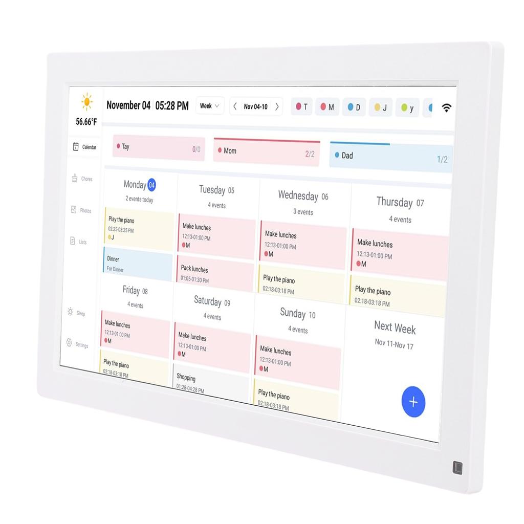 15,6 Zoll Wandplaner Digitaler Kalender Aufgabenplan Smart Touchscreen Interaktives Display für Familienpläne Wand