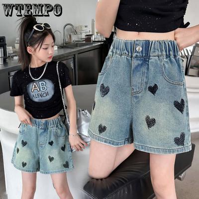 Shorts de Mezclilla para Niñas de Verano Pantalones de Verano Sueltos Versátiles de Jean Shorts para Niños Shorts Finos