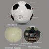 1pc Soccer-Themed Alarm Clock with Vibrant Soccer Ball Design - Sporty White ABS Plastic, Battery-Powered, Alarm & Music Ringtones