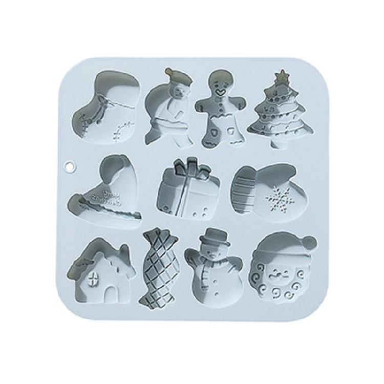 Christmas Themed Baking Mold Cake Silicone Mold for DIY Crafting Candy Fondant Molds Cupcake Chocolate Toppers Decor 1