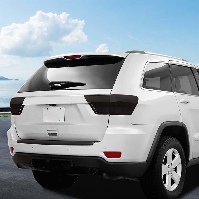 Car Tail Light Cover Taillight Decorative Stickers  For Jeep Grand Cherokee 2011-2013 Car Exterior Accessories, ABS Plastic
