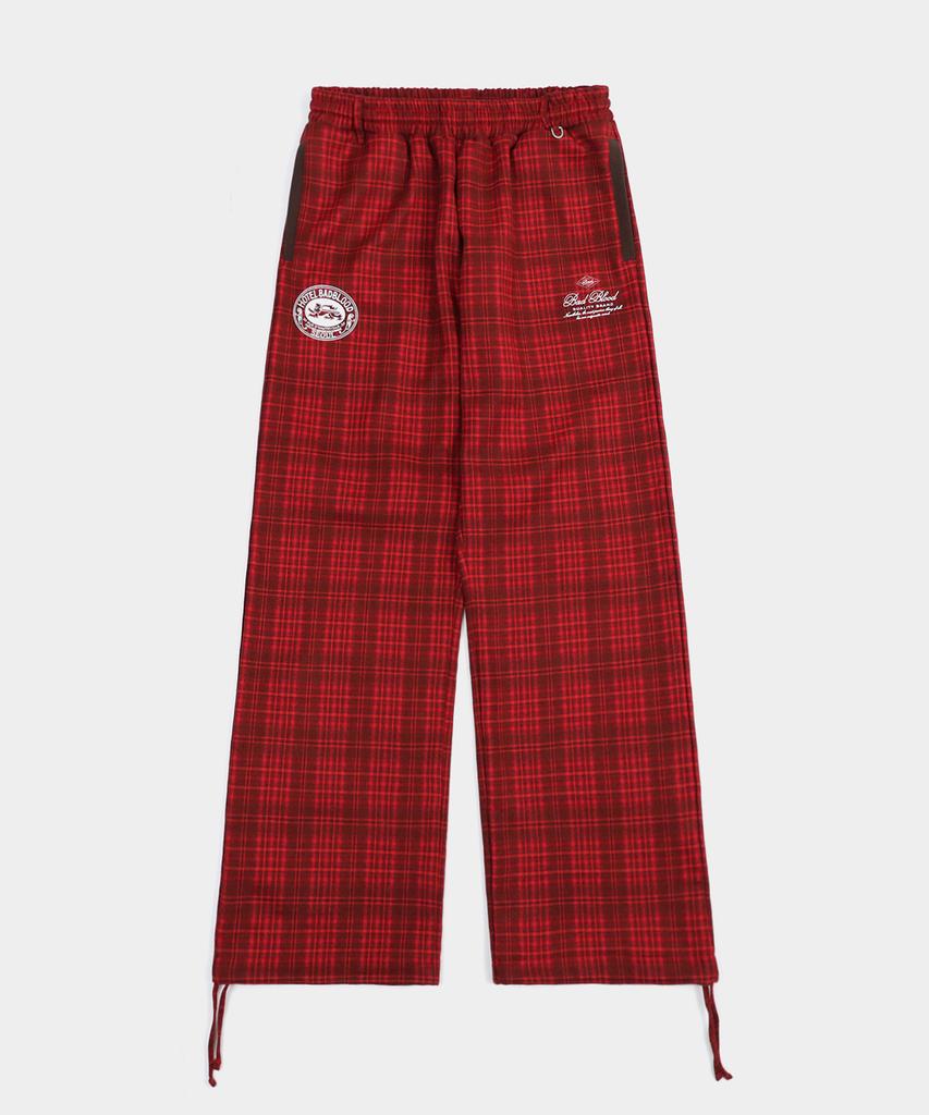 BADBLOOD Classic Check 2-Way Jogger Trousers - Red