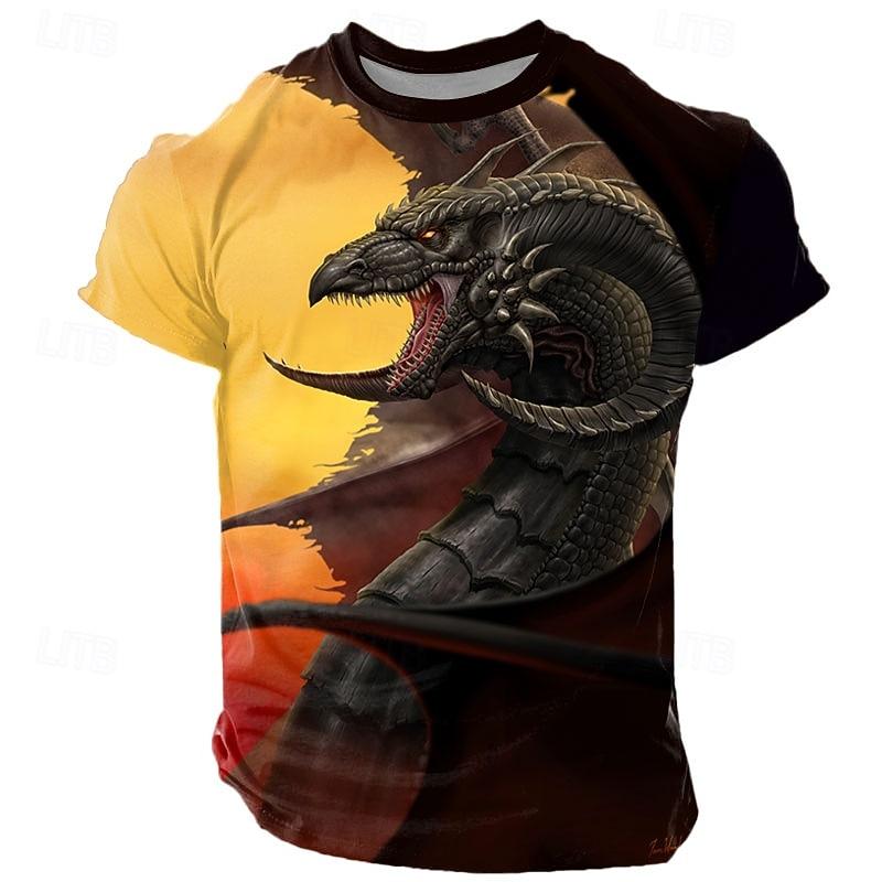 Ruth Thompson Men's Dragon T Shirt Short Sleeve T Shirt 3D Print Crew Neck Shirt Exaggerated Designer