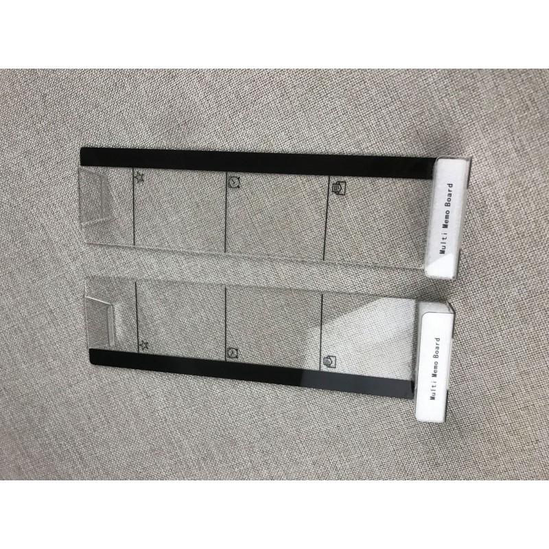 Acrylic Side-Mount Sticky Note Board Monitor Screen Desk Organizer Whiteboard Memo Pad Holder