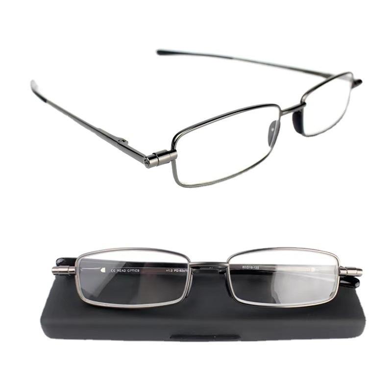 Rotating Reading Glasses High-Grade Middle-Aged Elderly Reading Glasses Ultra-Thin Fashion Fashionable Business Metal Full-Frame