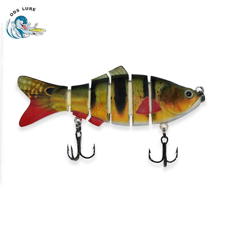 Multi Joint Bait, Suitable for Barracuda, Perch, and Salmon Perch, Equipped with Three Hooks (Type B) for Freshwater and Saltwater