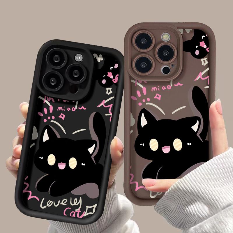 Soft TPU Phone Case For IPhone 17 Pro Max 11 13 16 15 14 12 Air 17 pro Max 16 Pro Max Shockproof Cat Animal Painted Funda Cover