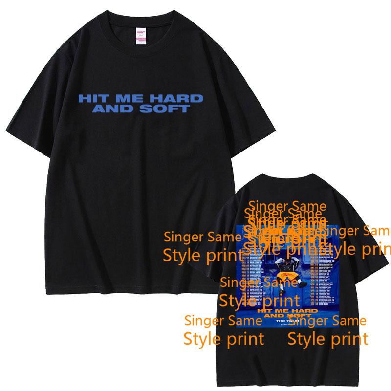 Uderz Mnie Mocno i Delikatnie Ten Sam Styl Nadruk Koszulki Unisex Moda Muzyka Pop Koszulki Unisex Codzienny Luźny T-shirt Krótki Rękaw