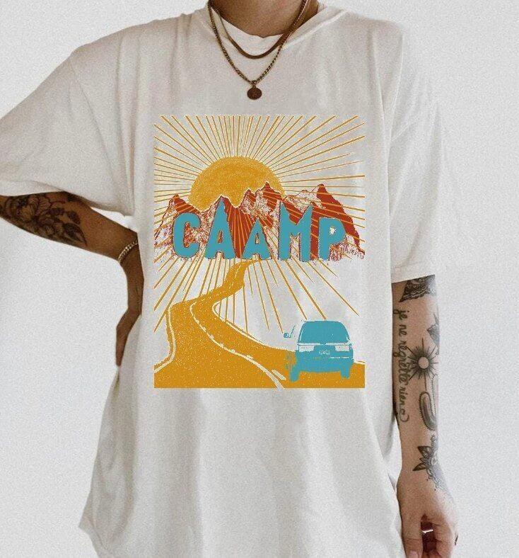 Caamp band Shirt, CAAMP BAND Fall Tour 2023 Unisex White T-Shirt Unisex T-Shirt XL