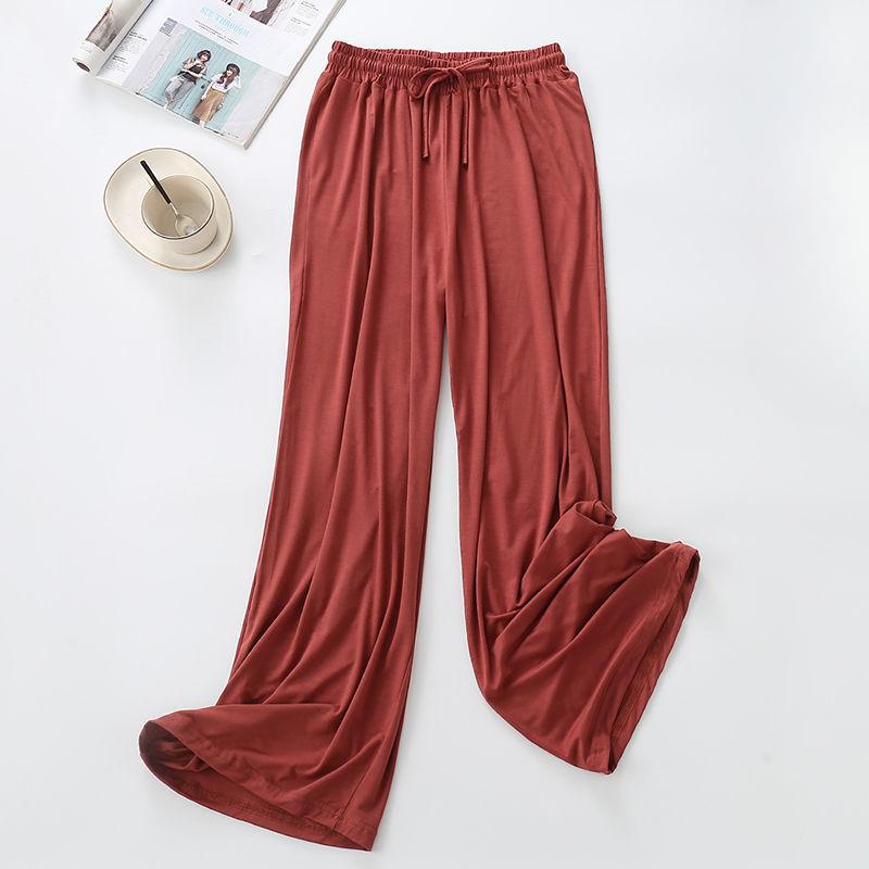 Women's Spring Summer and Autumn Loose Drape  Modal Wide-leg Pants  Casual Mopping Pants High-waist Straight-leg Pants Dance Practice Pants