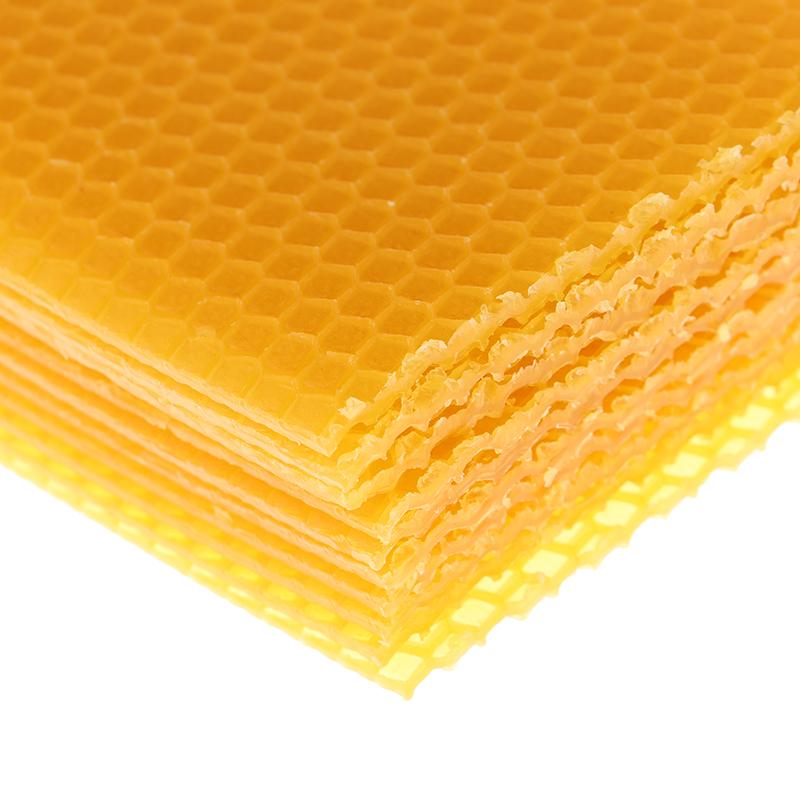 10 Stück Bienenwachsblätter Kerzenherstellung Bastelsets Honigkerzen Bienenwachs Waben Bienenzucht Foundation Sheets