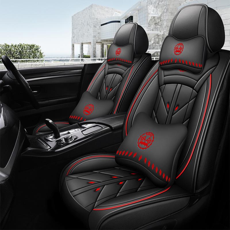 Universeller Leder-Autositzbezug für Great Wall & Haval Modelle: Cannon, H6, Big Dog, M6, First Love, F7 - Voller Kissenbezug