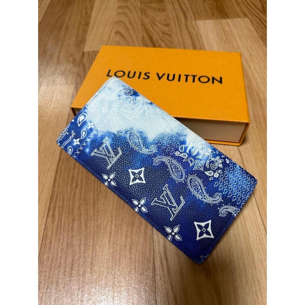 Used Louis Vuitton Portefeuille Brazza M81405 Monogram Bandana Long Wallet