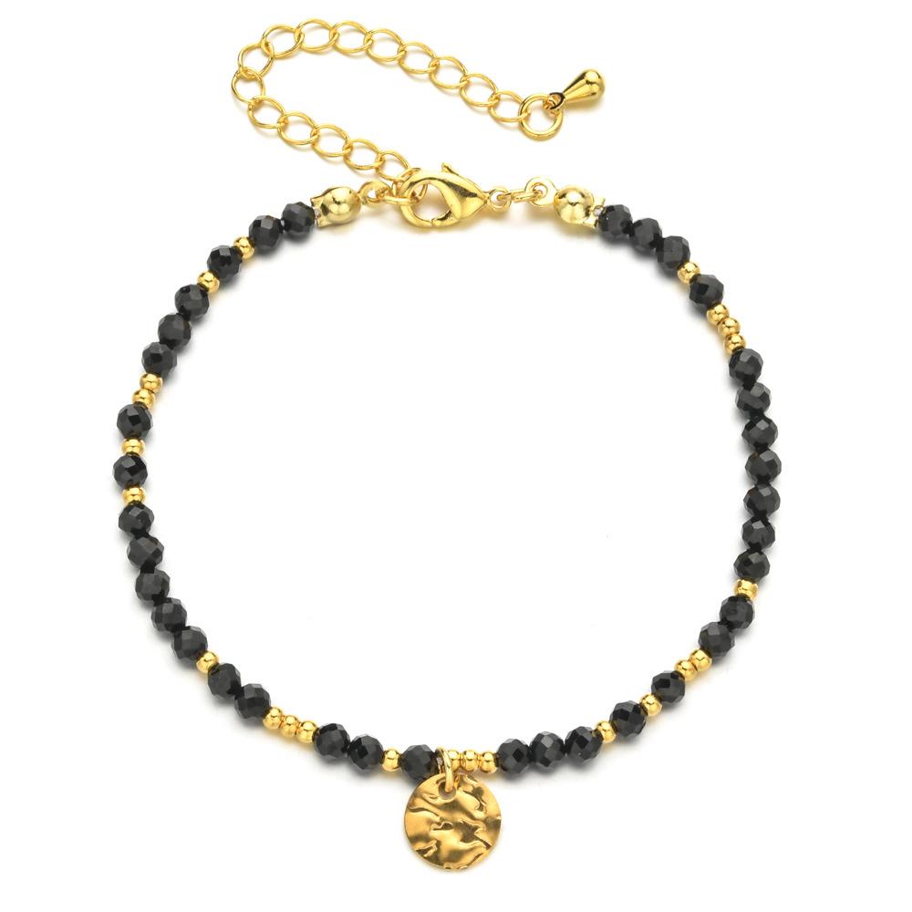 Fashionable Irregular Natural Stone Beaded Bracelet, Ethnic Style Stainless Steel Colored Jewelry Bracelet