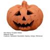 Handcrafted Pumpkin Statue Hand-Carved Resin Pumpkin Figurine Halloween Tabletop Ornament for Home Party Decor