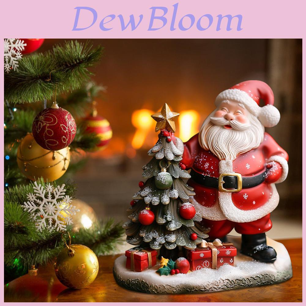 Figurina in Resina di Babbo Natale e Albero di Natale Decorazione per la Casa Regalo per le Festività di Halloween