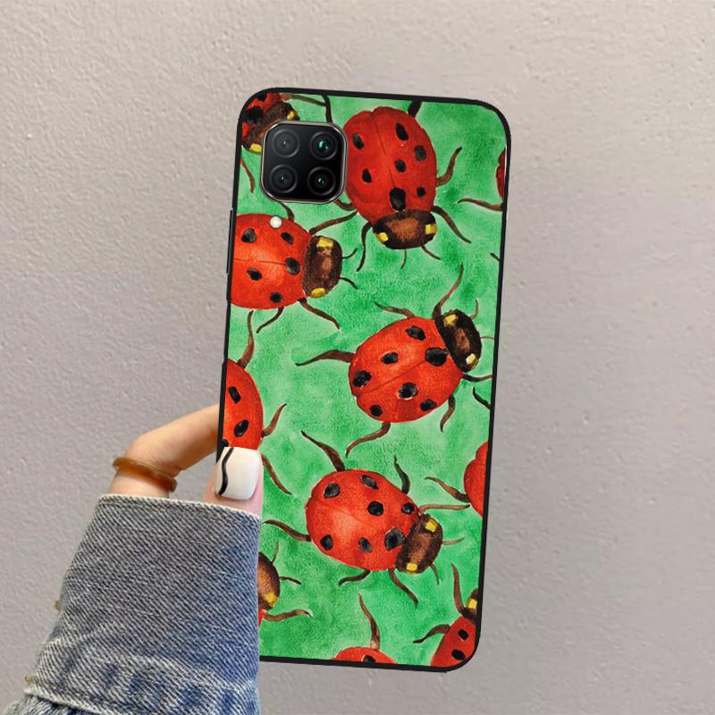 Ladybug Beetle For Huawei Nova Y70 Y90 Y60 Y73 Y72 Y61 Y91 12s 12i 11i 8i 9 10 SE P40 Lite P60 P30 Pro Case
