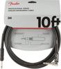 Fender Professional Series Instrument Black Cable, Straight-Angle, 10',