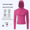 Women's Slim Fit Windproof Yoga Jacket with Hood