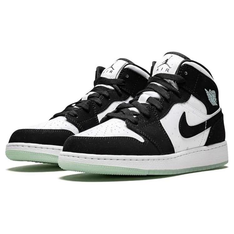 Jordan 1 Mid White Black Teal Tint GS BQ6931-103