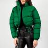 Giacca da donna in cotone a maniche lunghe e corte, con colletto rialzato, alla moda, in cotone