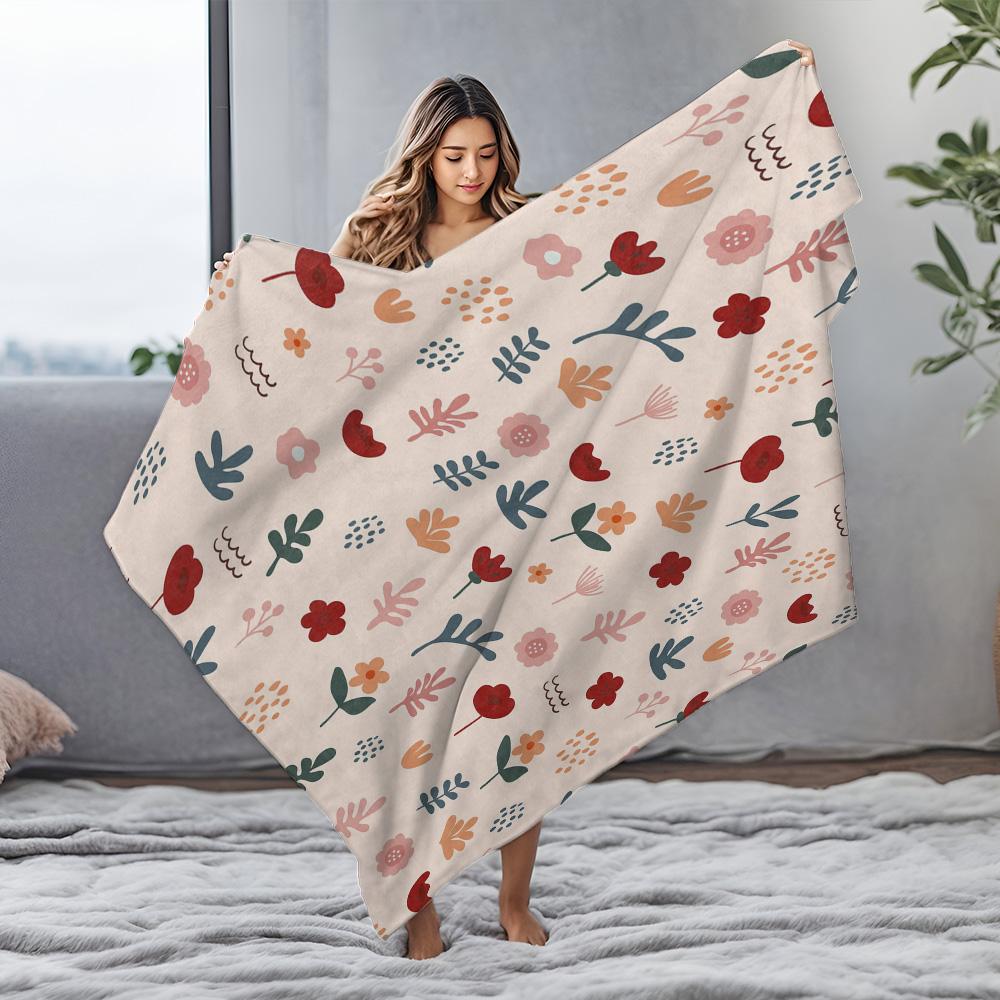 Cute Floral Baby Blanket Soft Fleece Throw for Toddler Girls Kids Children Gift Gift for Newborn Boys Girls