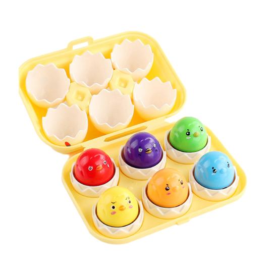 6Pcs Eggs Toy Montessori Dinosaur Matching Eggs Toy Educational Sensory Development Toy for Toddlers