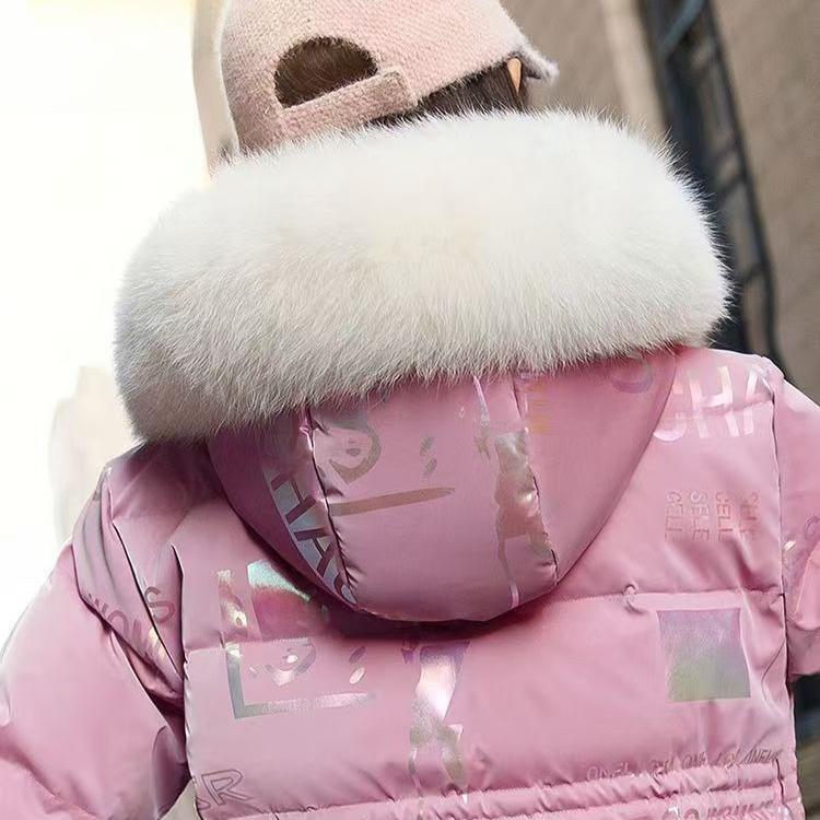 Mid-length Thickened Warm Wash-Free Cotton Padded Coat For Big Girls, Stylish Thermal Outerwear For School Kids