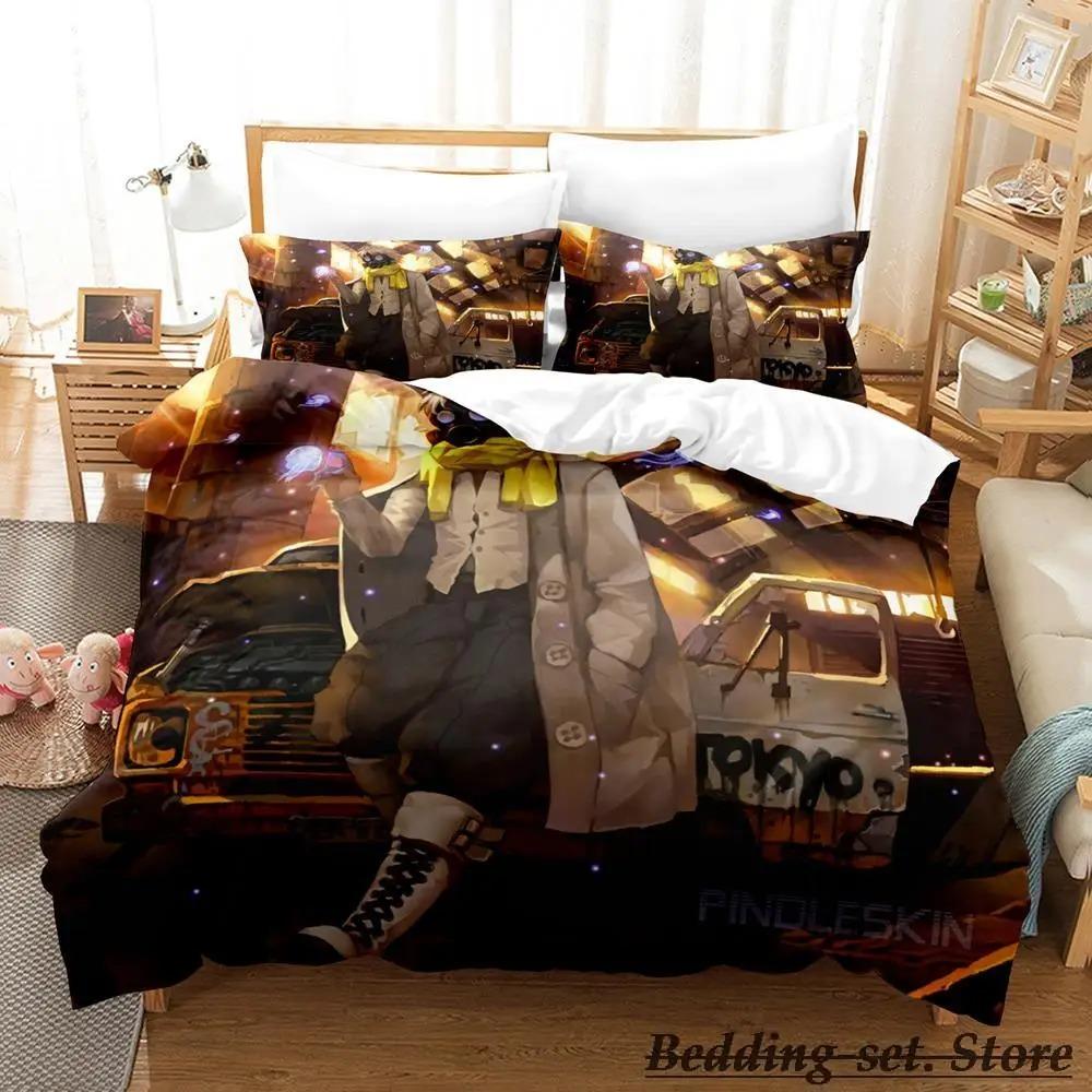 New DRAMAtical Murder Bedding Set Cartoon Anime Three-piece Set Adult Kid Bedroom Duvetcover Sets 3D Kawaii Letto Matrimoniale