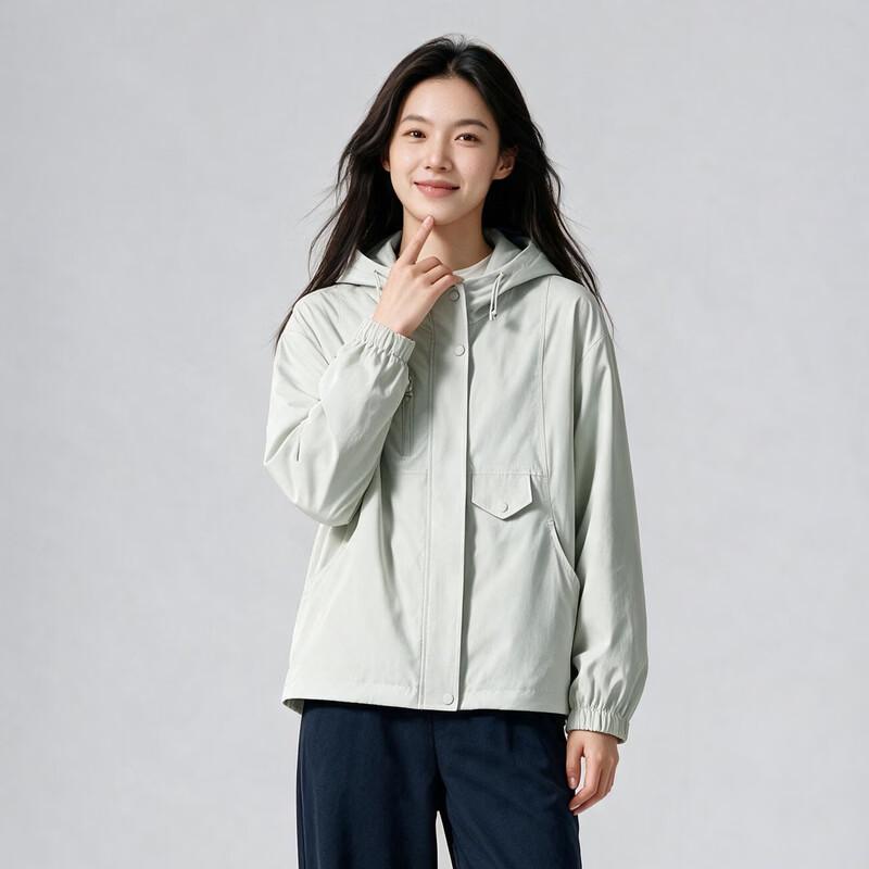 Women's Casual Loose Hooded Jacket