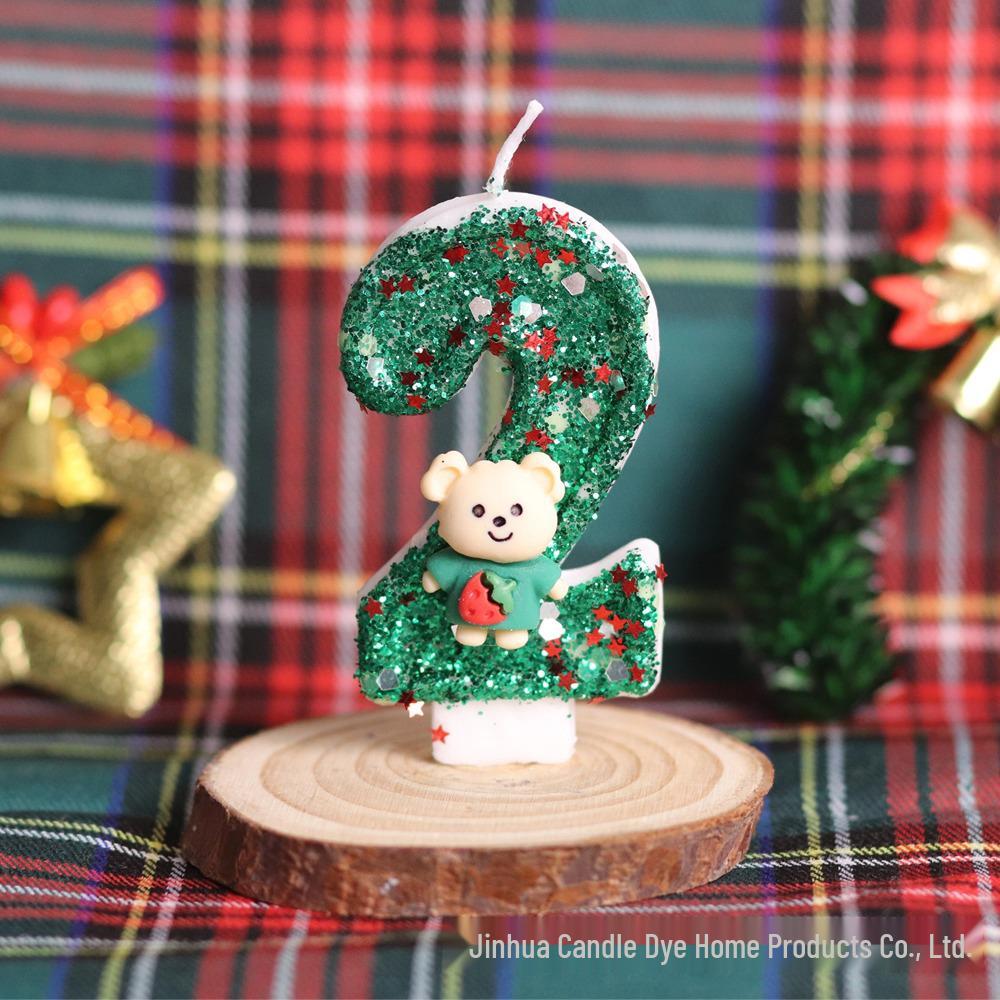 Santa Claus Birthday Number Candles - Creative Christmas Cake Decorations & Gifts
