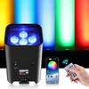 U`King 6x18W RGB LED Stage Lighting, Par Light, Rechargeable 8800mAh Battery, Wireless Operation with APP & Remote Control, WiFi, DMX, and Voice Contr