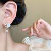 Pearl Flower Earrings: S925 Silver Needle, Korean Light Luxury Design