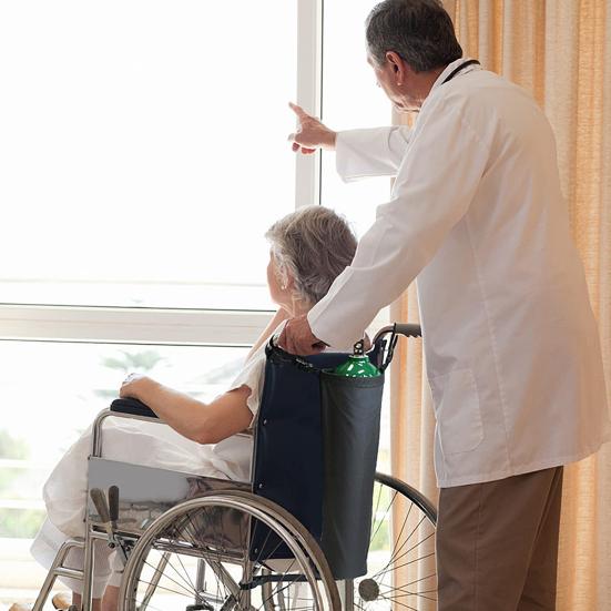 Oxygen Tank Holder for Wheelchair Heavy Duty Waterproof Oxygen Cylinder Bag D And E Cylinder Carrier Bag with Adjustable Straps for Most Standard