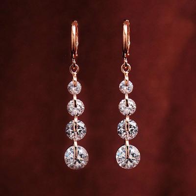 Lange Ohrringe Schmuck Schmuck Imitation Zirkon Pandent Ohrringe Ohrringe Ohrringe Schmuck